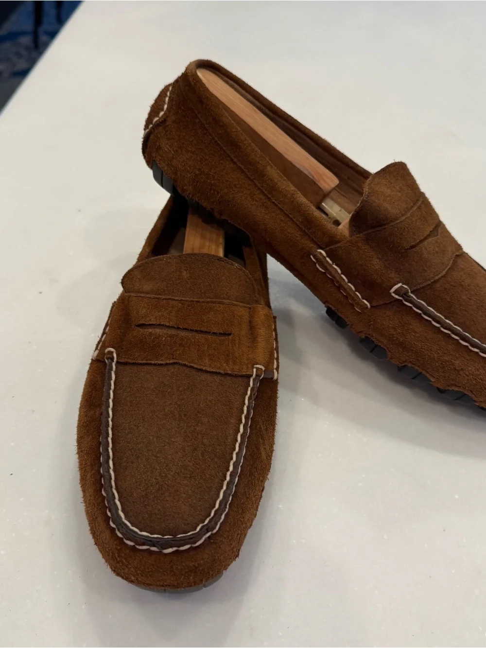 Polo Ralph Lauren Men’s Brown Suede Penny / Driving Loafers Sz 9 NEW!